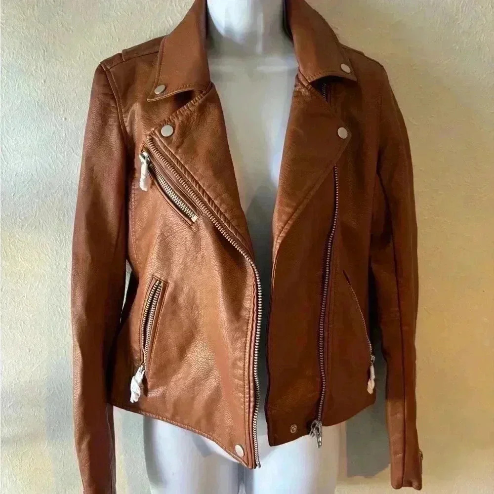 Womens‎ Blank NYC Brown Faux Leather Jacket